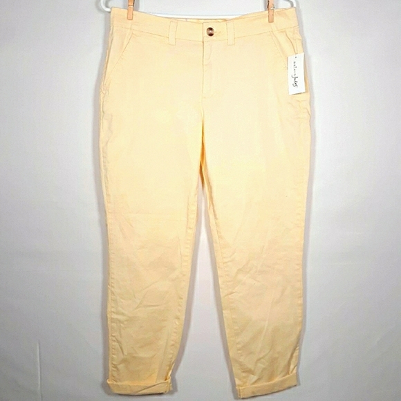 Maison Jules Yellow Essential Pant Trouser Size 6 - Picture 1 of 4